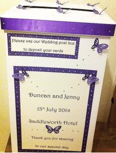 Wedding crafted post box in Tamworth